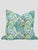 Schumacher Albizia Embroidery Fabric / Blue & Green Pillow Pair For Sale In Greensboro - Image 6 of 11
