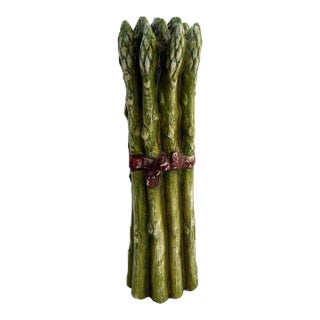 Vintage Italian Terracotta Vegetable Sculpture Asparagus Trompe l'Oeil Kitchen Decor For Sale
