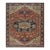 1880s Square Antique Red Geometric Anchor Medallion Persian Serapi Rug For Sale