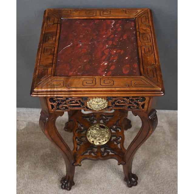 Asian Side Table in the style of Gabriel Viardot, Late 19th Century For Sale - Image 4 of 18