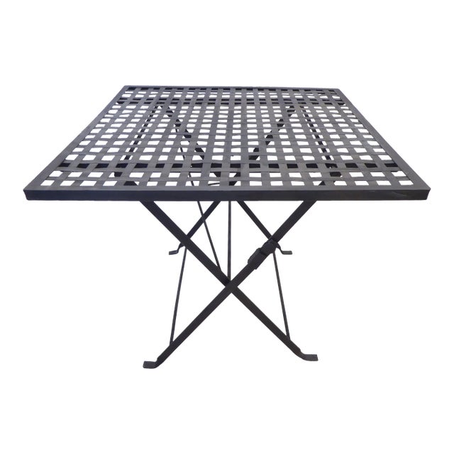 Vintage Iron Woven Table For Sale