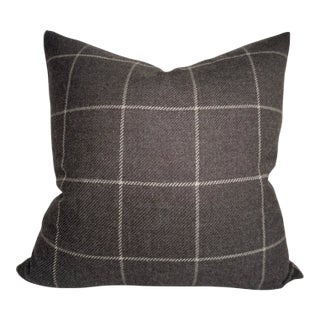 Bancroft Wool Pillow Cover in Brown, 20x20 Pillow For Sale