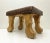 Mid-Century Modern White Oak Wood and Leather Stool, 1970s For Sale - Image 3 of 8