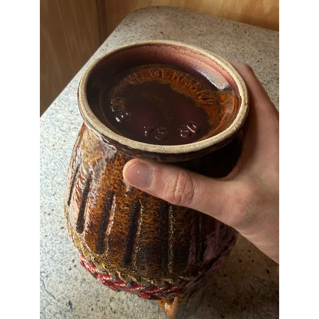 Vintage West German Fat Lava Vase, 1960 For Sale - Image 11 of 18