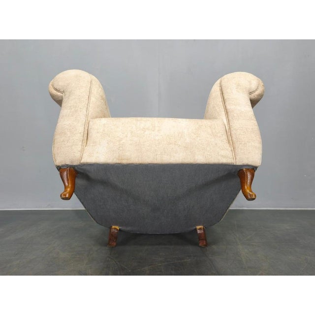 Mid-Century Italian Velvet Lounge Armchair, 1950s For Sale - Image 9 of 10