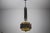 Brutalist Brutalist Metal and Textured Amber Glass Pendant Lamp, Germany, 1970s For Sale - Image 3 of 12