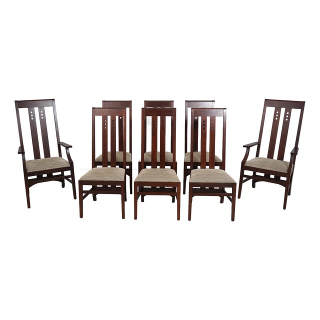 Set of 8 Stickley Mackintosh Dining Chairs For Sale