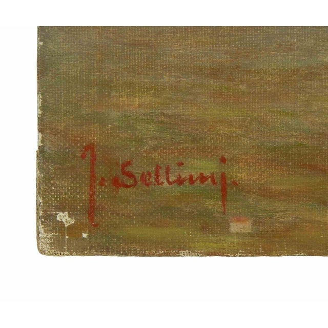 Modern Francesco Settimj, Mountain Landscape, Oil Painting, Mid-20th Century For Sale - Image 3 of 5