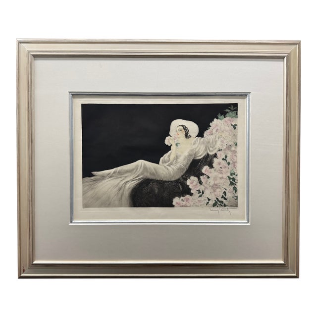 Louis Icart, "Love's Blossoms", Etching, C. 1930's an Early Crisp Strike With Full Margins For Sale
