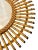 Wood Vintage Italian Rattan Bamboo Sunburst Mirror With Brass Accents For Sale - Image 7 of 14