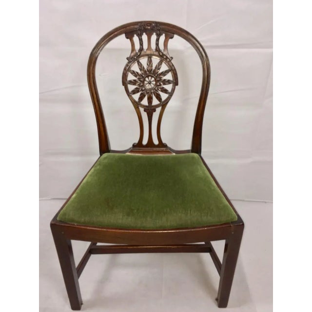 Wood 19th Century Hepplewhite Round Back Desk Chair Mahogany For Sale - Image 7 of 7
