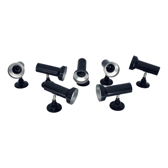 Mid-Century Italian Spotlights, 1960s, Set of 7 For Sale