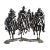 Riders on the Storm — Modern Cut Steel Western Cowboy Sculpture For Sale