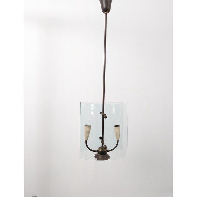 Mid-Century Modern Vintage Pendant Lamp by Pietro Chiesa for Fontana Arte, 1940s For Sale - Image 3 of 13