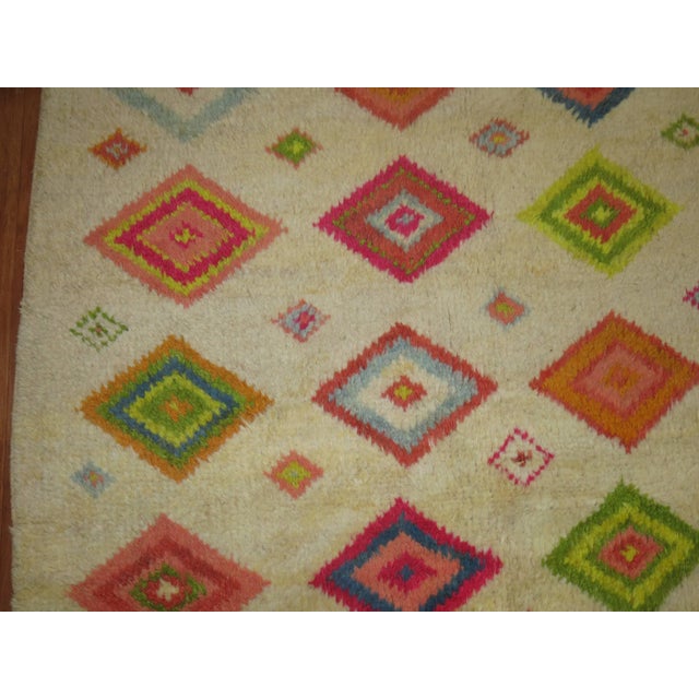Large Colorful Turkish Tulu Bohemian Carpet For Sale - Image 4 of 6