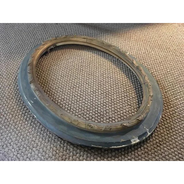 Neoclassical Oval Grey and Gold Wood Frame, Italy For Sale - Image 11 of 18