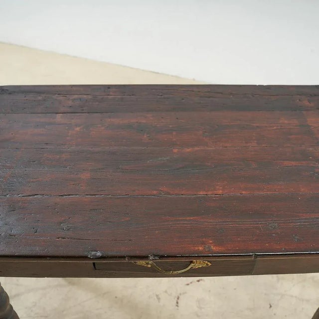 Wood Vintage Desk with Drawer For Sale - Image 7 of 8