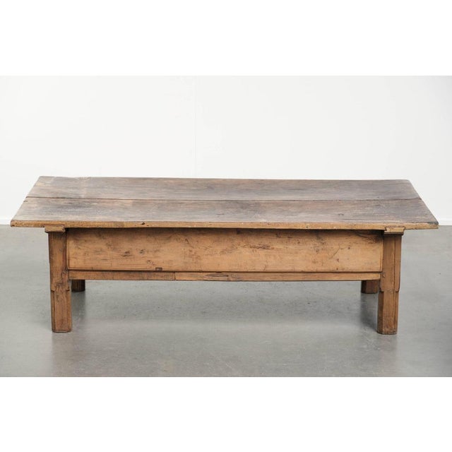 Antique Southern European Fruitwood Coffee Table with Drawer For Sale - Image 5 of 13