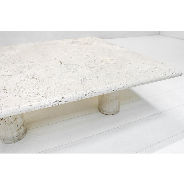 Travertine Coffee Table by Angelo Mangiarotti for Up & Up, 1970s For Sale - Image 9 of 12