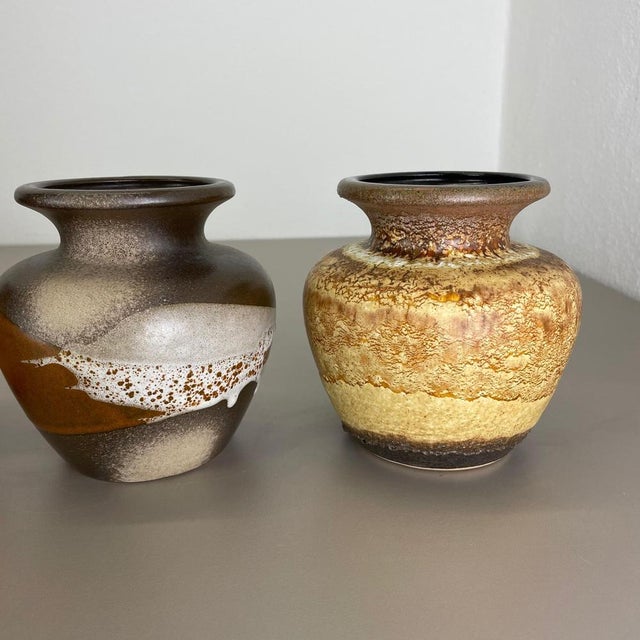 Vintage Pottery Fat Lava Vases from Scheurich, Germany, 1970s, Set of 3 For Sale - Image 15 of 18