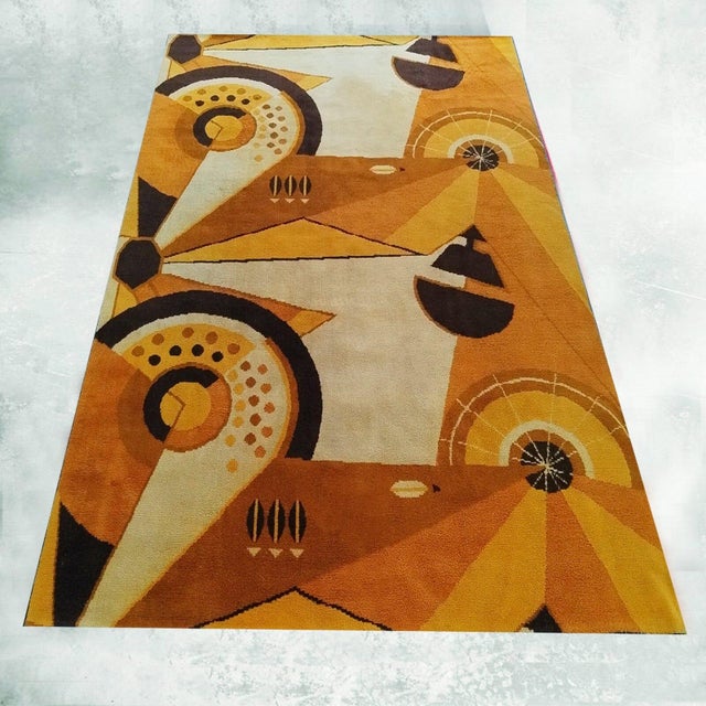 French Constructivist Pure Wool Rugs, 1950s, Set of 2 For Sale - Image 15 of 18