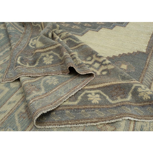 Dark Gray Turkish Oushak Rug 10'11" x 13'7" #18688 For Sale - Image 8 of 8