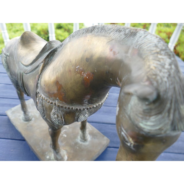 Early 20th Century Chinese Bronze Horse Sculpture For Sale - Image 10 of 18
