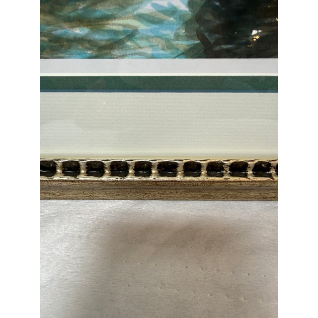 Paper A Gondolier on the Canals of Venice Artwork, Framed For Sale - Image 7 of 12