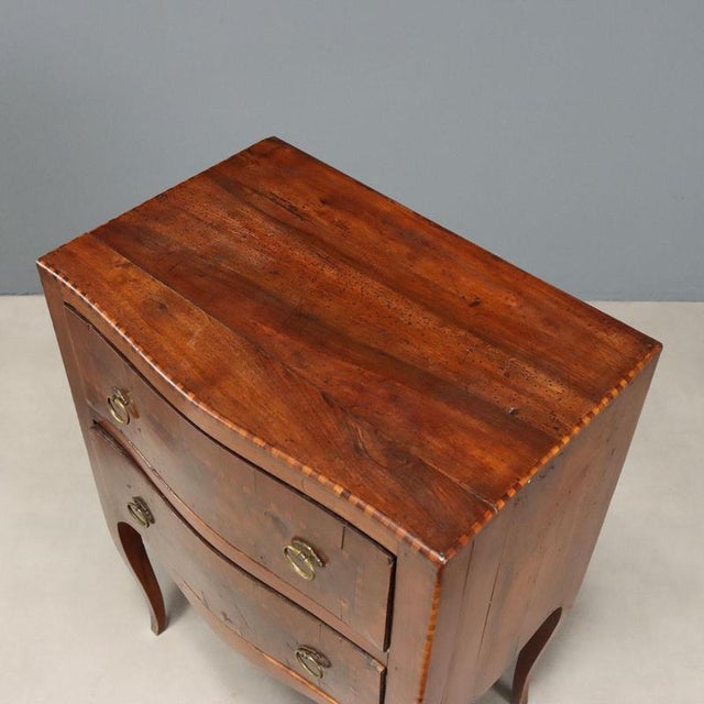 Walnut Nightstands in the style of Barocchetto, Set of 2 For Sale - Image 8 of 11