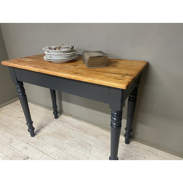 Black Antique Black Fir Table, 1890s For Sale - Image 8 of 18