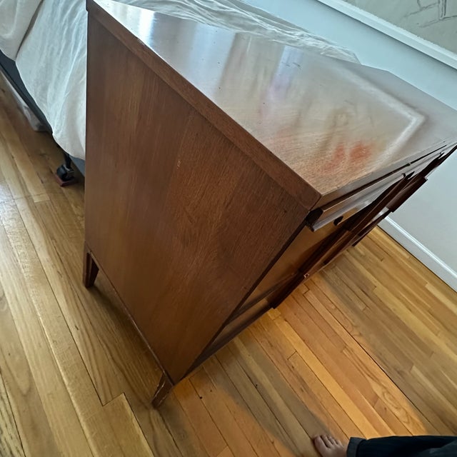 1950s 1950s Basic-Witz Solid Cherry MCM Double Dresser With 6 Drawers For Sale - Image 5 of 9