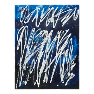 Writings No. 6 — Abstract Original Oil Painting Inspired by Cy Twombly