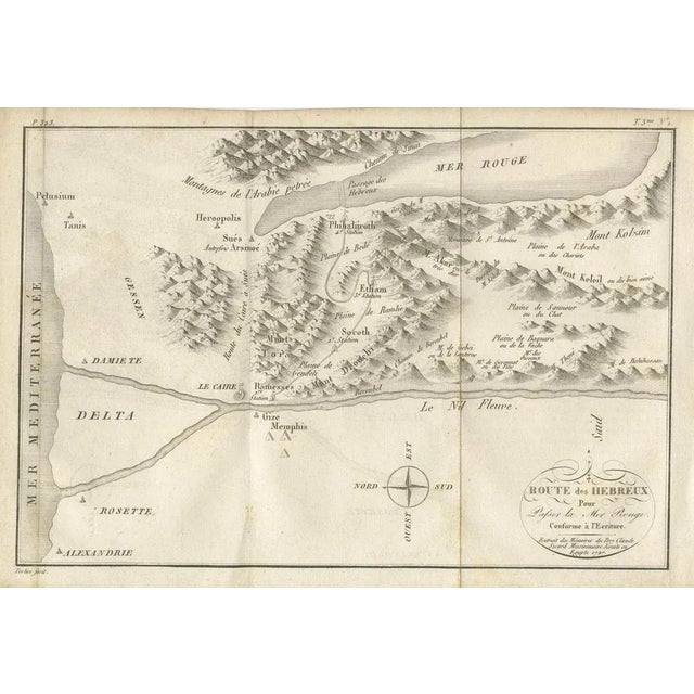 Antique Map of the Route of the Hebrews in Egypt to the Red Sea, 1720 For Sale - Image 6 of 11