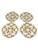 Ceramic Set of 4 Bat Trang Vietnamese Ceramic Dessert/Salad Plates With Yellow and Blue Hand Painted Floral Motifs For Sale - Image 7 of 8