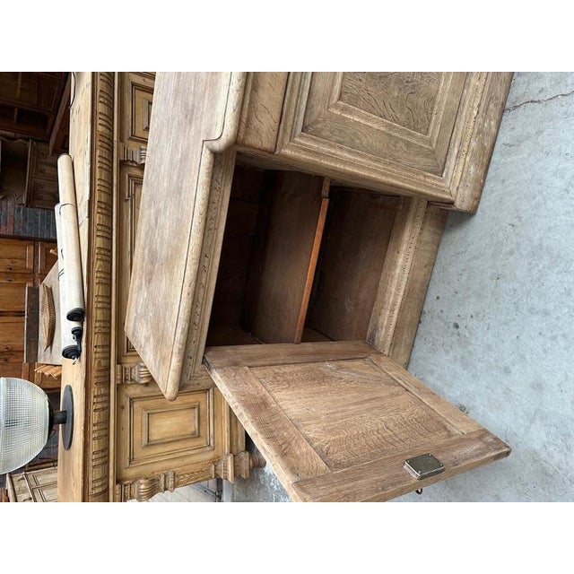 Wood 19th Century Solid Oak Sideboard For Sale - Image 7 of 14