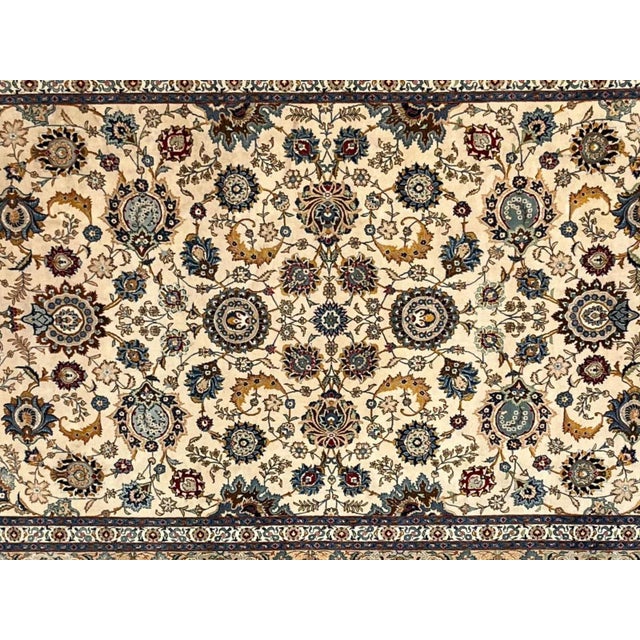 This master piece is a Kork wool pile Genuine hand made exceptionally fine Persian Kashan carpet with Shah Abbas design-