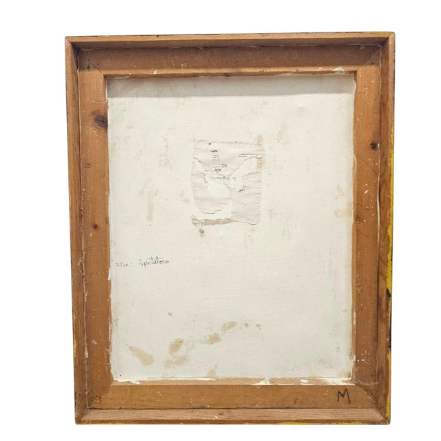 Brown Brutalist Expressionist Painting Sandra De Soito "Spectators", 1962, For Sale - Image 8 of 10