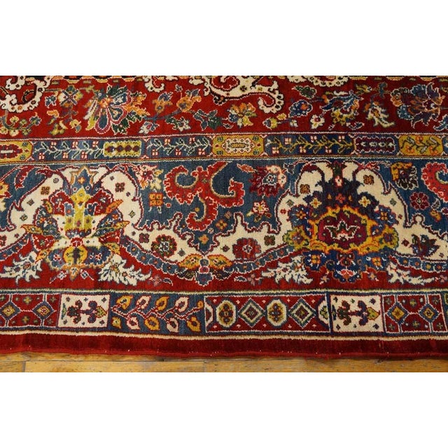 Splendid Black, Blue and Red Color With Medallion Pattern Vintage Bakhtiari Rug For Sale In New York - Image 6 of 8