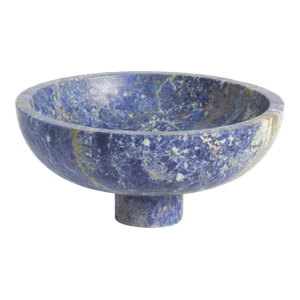 Fruit Bowl in Blue Marble by Karen Chekerdjian