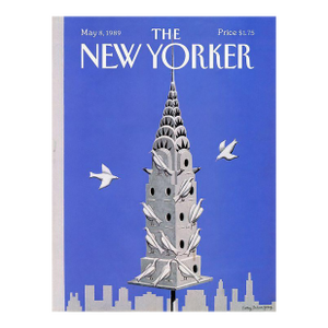 1989 Vintage New Yorker Magazine Cover, May 8, Kathy Osborn Young Cover Art, Chrysler Building