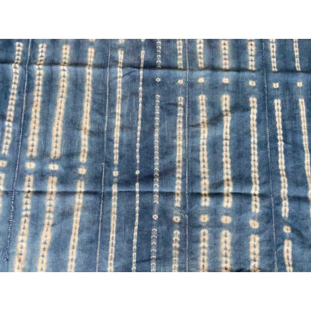 Mid 20th Century Antique Indigo Mali Textile For Sale - Image 5 of 6