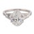 Contemporary 1950s French Gia 2.55 Carat Antique Pear Shape Diamond Platinum Engagement Ring, Size 7 For Sale - Image 3 of 6