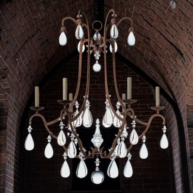 Dennis and Leen Formations French Crystal Primitive Chandelier