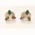Freshwater Biwa Pearls and carved pink sapphire, yellow sapphire, and emerald leaves set in 18K Gold. Signed C.W....