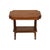 Walnut side table with six reeded column supports arranged in groups of three at either end. The rectangular top has...