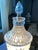 Vintage Crystal Table Lamp With Hand-Etched Botanical Motif, Cut Crystal Details & Finial Floral Designs For Sale - Image 12 of 12