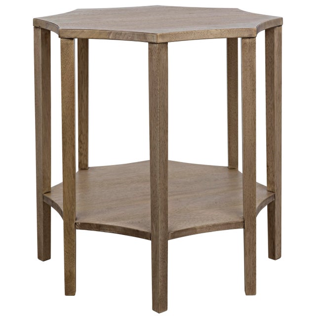 Noir NOIR Ariana Side Table in Washed Walnut For Sale - Image 4 of 4