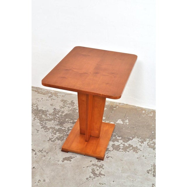 1930s Art Deco Side Table or Coffee Table in Cherrywood, 1930s For Sale - Image 5 of 10