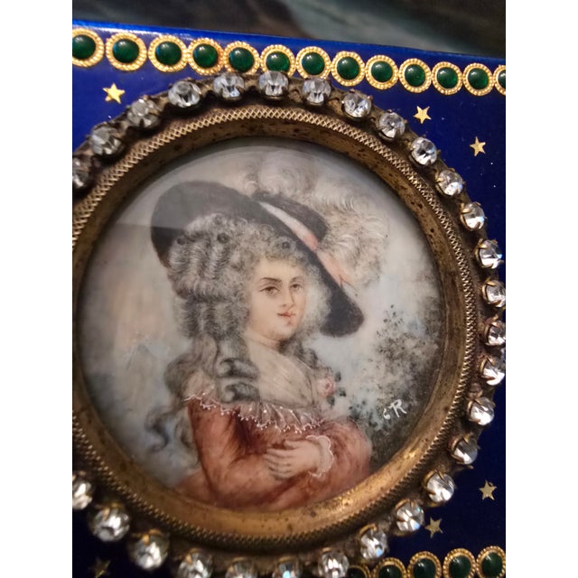 Antique Faberge Style Jewelled Sapphire Jewelry Box For Sale - Image 9 of 10
