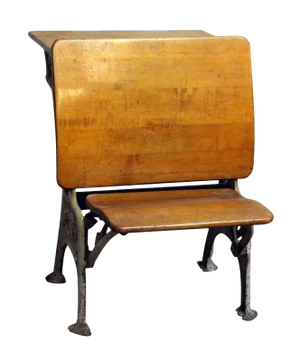 Antique Childs School Row Desk & Chair Combo